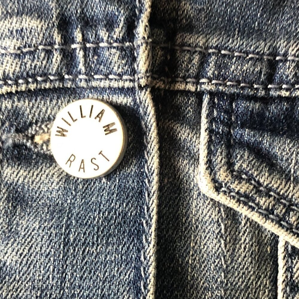William Rast Sussex Denim Jacket Women's size S Light Blue Embroidered Western - Picture 5 of 9